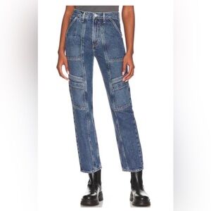 Agolde Cooper Cargo Blue Denim Pants- size 27
